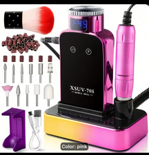 Professional Electric Nail Drill, 45000 RPM Cordless Rechargeable E-File
