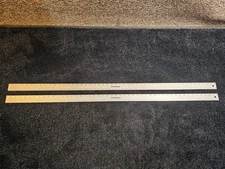 (QTY 2) Pittsburgh 48 inch Aluminum Heavy-Duty Straight-Edge Ruler Silver