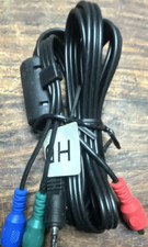 3.5mm Male to 3 RCA Male Gold Plated Component Cable Black Less Than 10 ft