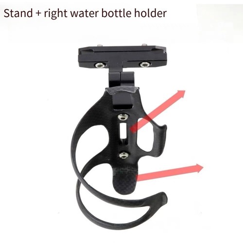 Aluminum Bicycle Seat Extension Bracket and Carbon Fiber Bottle Cage Set