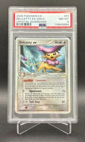 Pokémon Delcatty ex 91/100 - EX Crystal Guardians 2006 Holo ex - PSA 8 NM-MT