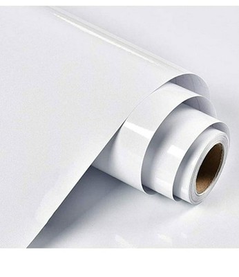 Abyssaly weiße selbstklebende Rückseite Plastikfolie selbstklebend 1 Meter x 60 cm breit.