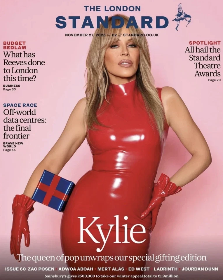 YOURCELEBRITYMAGAZINES Kylie Minogue The London Standard UK Newspaper November 27th 2025