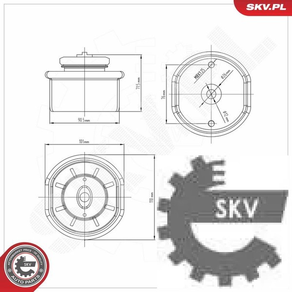 Esen SKV 75SKV186 Lagerung FüR Motor Motorlager Lagerung Motor FüR VW-image