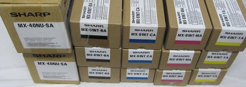 12 GENUINE SHARP Toners MX61NTBA, MX61NTCA, MX61NTMA, MX61NTYA, 2 MX40NUSA Drums - Zdjęcie 6 z 6