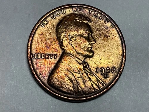 1928 S Lincoln Wheat Cent With Good Details and Some Luster #2