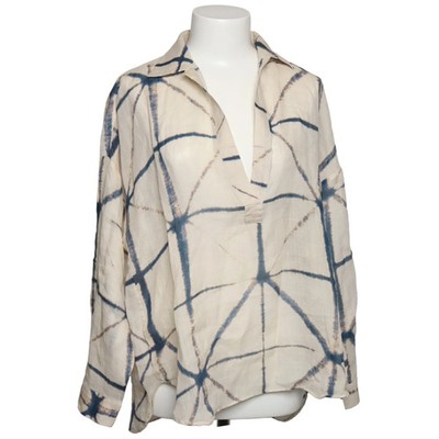 Massimo Dutti, Bluse, Größe: M, Weiß/Blau, Sonstiges, Damen #xTg