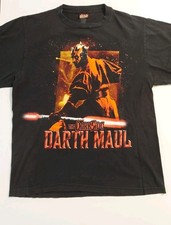 Vintage Star Wars Darth Maul Rare 90  s Episode 1 Double Sided Shirt Size L 1998