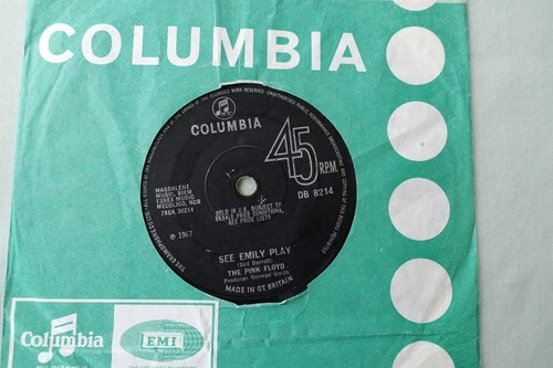 THE PINK FLOYD 7" SEE EMILY PLAY b/w SCARECROW UK COLUMBIA DB 8214 FILLER COPY