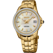 Seiko SUR592 Diamonds White Dial Stainless Steel Women s Watch
