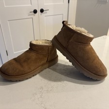 Women's 1116109-CHE UGG Classic Ultra Shearling Mini Boot 'Chestnut' US Size 7