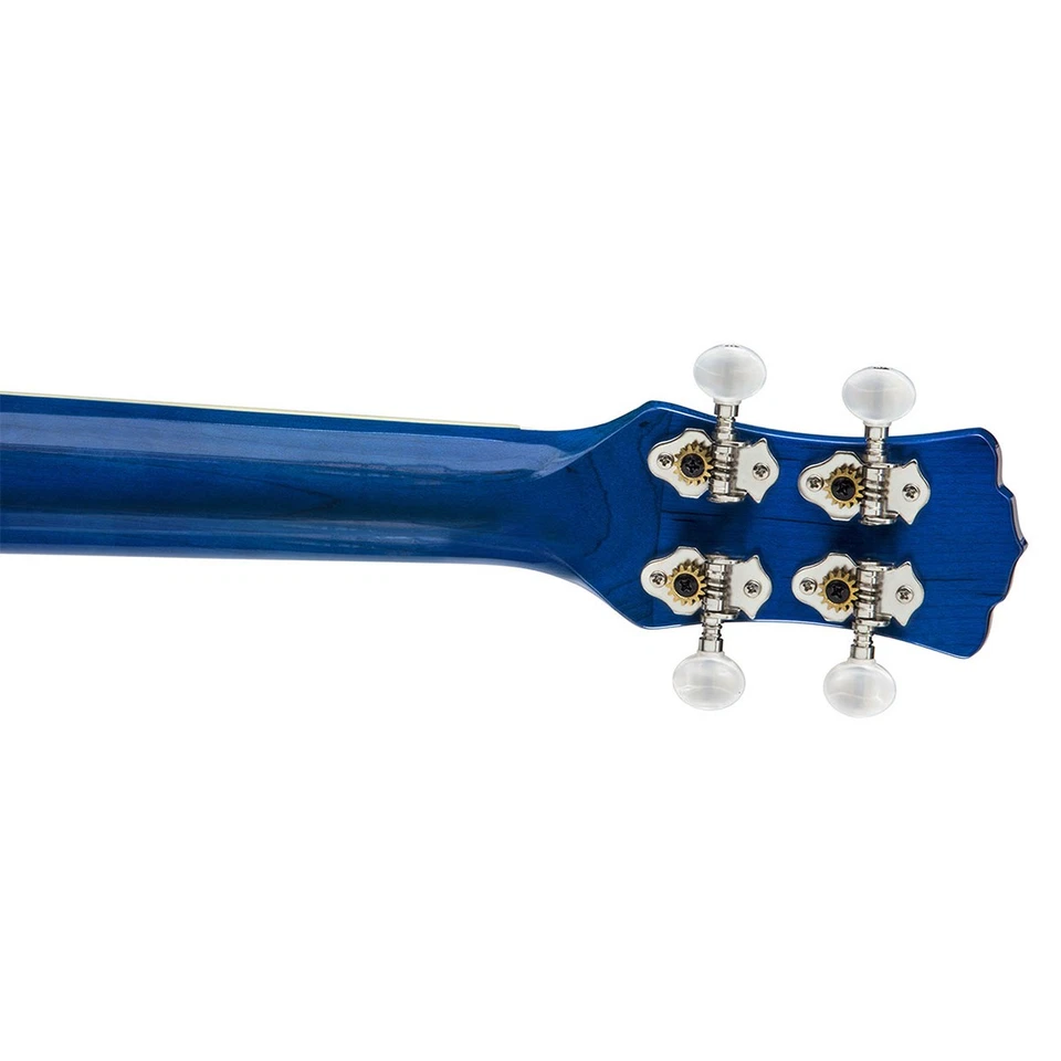 Ukelele semiacústico Luna Uke Dolphin Concert Flame Top con preamplificador, 19 F Foto 3 de 3