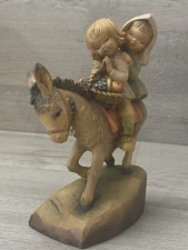 FERRANDIZ ANRI THE JOURNEY 7” WOODCARVING GIRL BOY MARY & JOSEPH DONKEY FIGURE