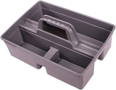 Plastic Storage Tray Tote- Versatile Multiuse Caddy with Attached Portable Ha...
