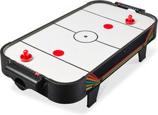 40In Portable Tabletop Air Hockey Arcade Table for Game Room W/ 100V Motor, Elec