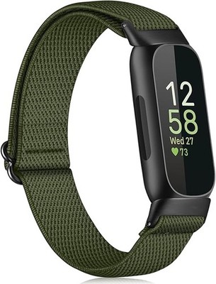 Elastic Band for Fitbit Inspire 3 Adjustable Stretchy Nylon Loop Strap Wristband