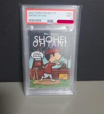 2022 TOPPS PROJECT70 SILVER FRAME ARTIST PROOF #890 SHOHEI OHTANI 7/51 PSA 9