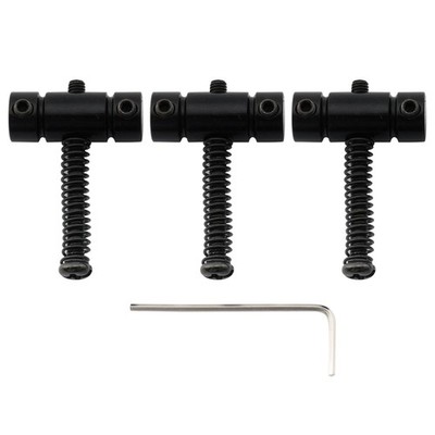 Musiclily Pro 3Pcs Black 21mm Barrel Steel Saddles For Fender Squier Tele Guitar