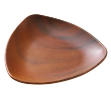 Yanco China WD-609 Wood Design Melamine 20 oz. Triangular Deep Plate - 2 Doz