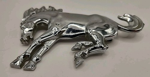 1984 1985 1986 1987 1988 1989 FORD BRONCO 2 BUCKING HORSE CHROME FENDER EMBLEM - Picture 3 of 6