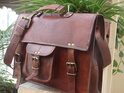  Echtleder Kuriertasche Aktentasche Umhängetasche Laptoptasche für Herren und Frauen Neu