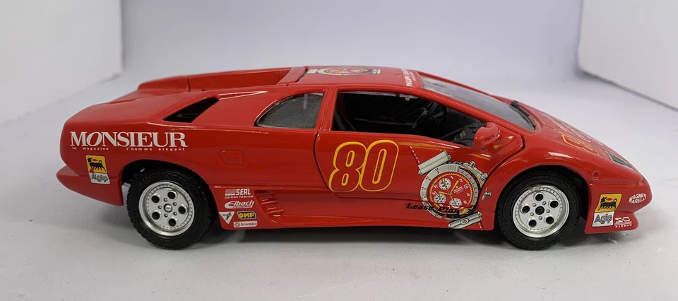 De colección Burago 1/24 1990 Lamborghini Diablo Supersport Philippe Charbroil Foto 3 de 4