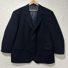 Via Veneto Vintage Men's Dark Navy Blue 90 Wool 10 Cashmere Blazer Jacket