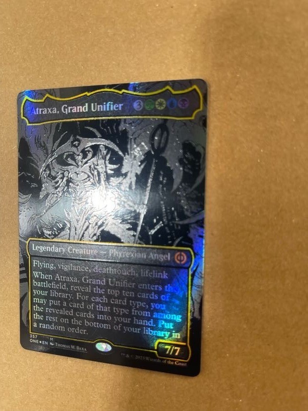 アトラクサ オイルスリックfoil Atraxa, Grand Unifier オイルスリック・Foil】(357)《偉大なる統一者、アトラクサ