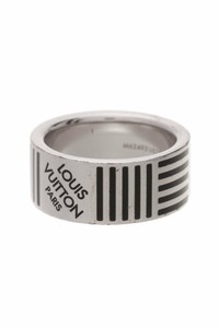 Louis Vuitton Damier Black Men&#39;s Band Ring - Silver | eBay