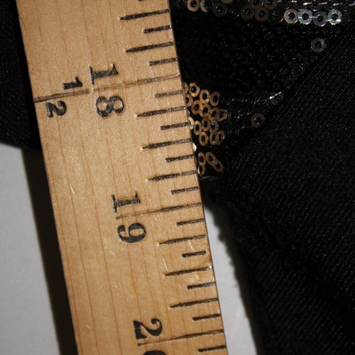 Poetry Sz L Black Silver Sequin Collared Pockets Lined 100% Polyester Jacket - Picture 10 of 22