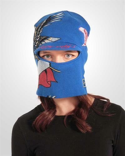 Neu mit Etikett Ed Hardy modische FRANKREICH Skimütze & Gesichtsmaske - Bild 1 von 4
