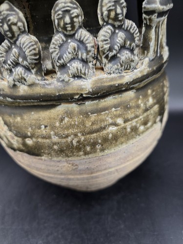 Very Rare Chinese Antique West Jin Dynasty Pottery Urn Amazing Details - Picture 11 of 22
