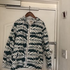 Penguin Hooded Floral Green &white Jacket Size M