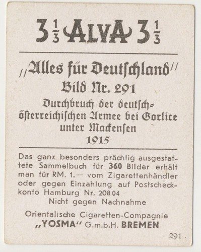 SCHLACHT GORLICE-TARNÓW ERSTER WELTKRIEG IMAGE CARD - Imagen 2 de 2
