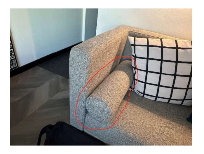 Chaiselongue Récamiere Ecksofa Links inkl. Kissen grau Wohnräume Büros Lounges - Bild 4 von 4