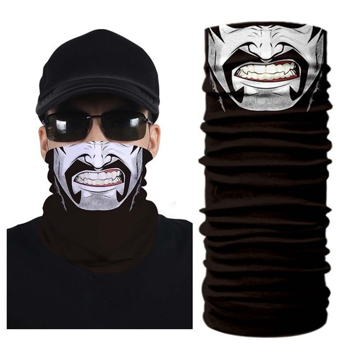 Men's Seamless Neck Gaiter Balaclava Halloween Ski Face Tube Bandana Headwear US - Picture 7 of 32