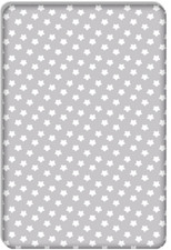 BABY PASSEND JUNIOR BETTLAKEN 100 % BAUMWOLLE MATRATZE 160x80cm Big Stars auf Grau