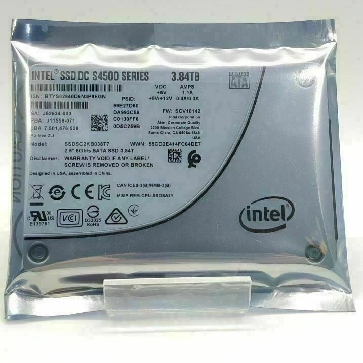 New Intel SSD DC S4500 240GB 480GB 960GB 1.92TB 3.84TB 2.5"SATA III 6Gb/s SSD