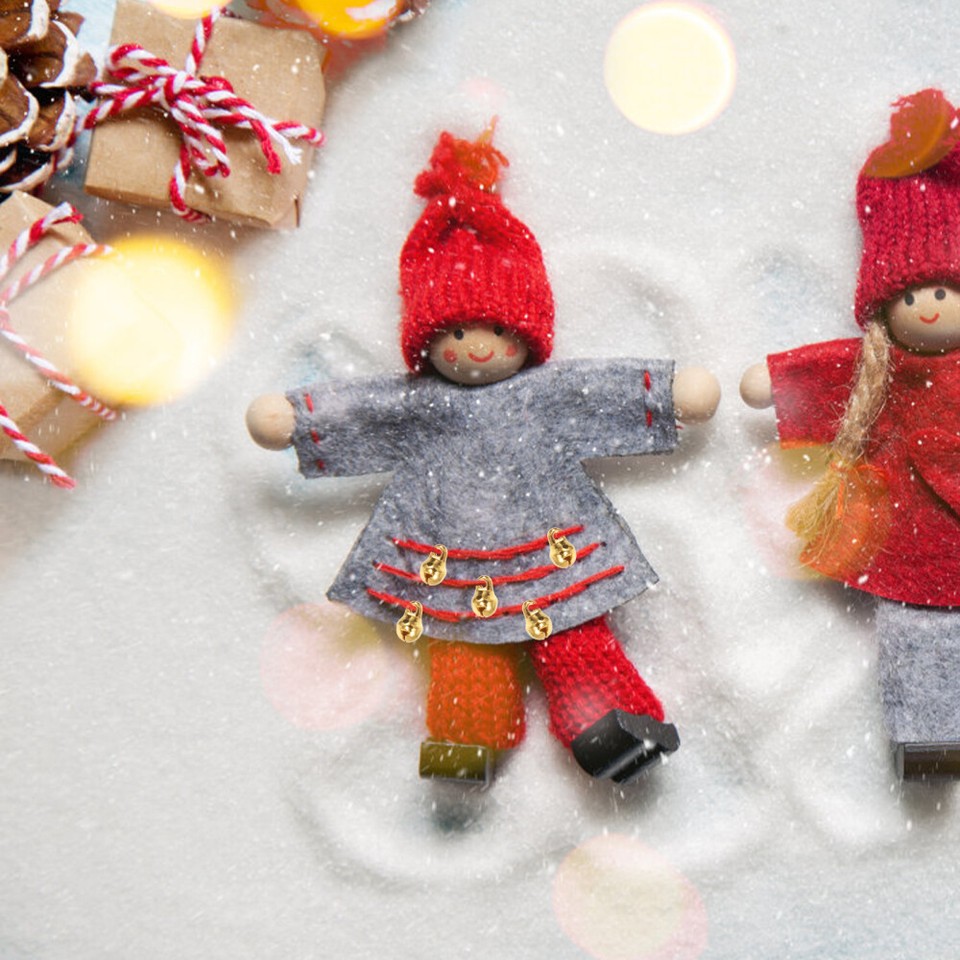 100pcs Mini Bell Pendants Small Bell Pendant Crafts Bells Jewelry