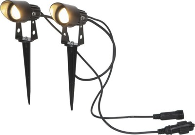 STAR System 24 Strahler Spot Garten Duospot Extra 2er Set schwarz 3000K warmweiß