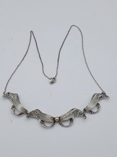 wunderschönes Collier / Kette Silber 835 punziert Jugendstil Dekor