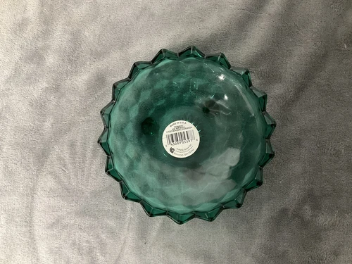 (2) American Whitehall  Indiana Glass 3 Toed BonBon Evergreen Bowl Candy Dish