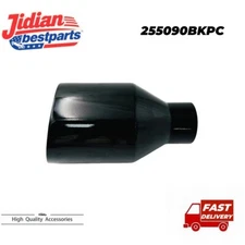 Fit DODGE RT SRT RAM 5in BIG BLACK EXHAUST TIP 2.5in INLET ANGLE CUT DOUBLE WALL
