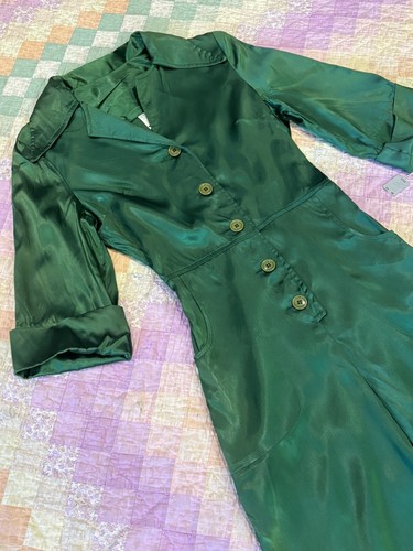 Vintage 1970’s Liquid Satin Wide Legged Jumpsuit Dead Stock - Picture 8 of 8