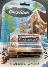 Chapstick GingerBread Holiday Graham Cracker Candy Cane Vanilla Icing Chocolate