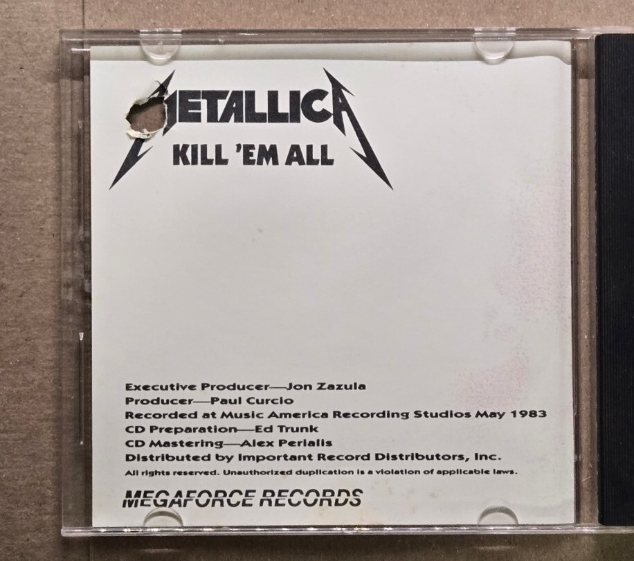 METALLICA - KILL 'EM ALL - MEGAFORCE RECORDS LABEL - CD | eBay