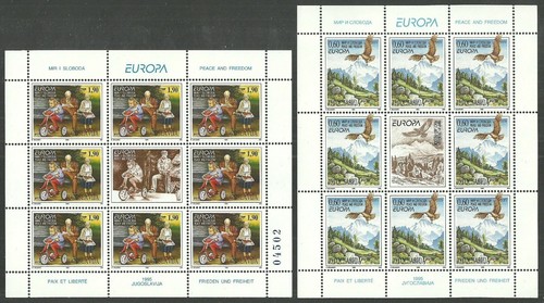 EUROPA 1995 PEACE & FREEDOM MILITARY BIRDS CYCLES CARS FLOWERS VARIOUS SETS MNH - Picture 4 of 13