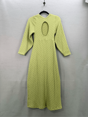 Free People Womens Green Gabby Seamless Open Back Textured Midi Dress Size  M/L | eBay