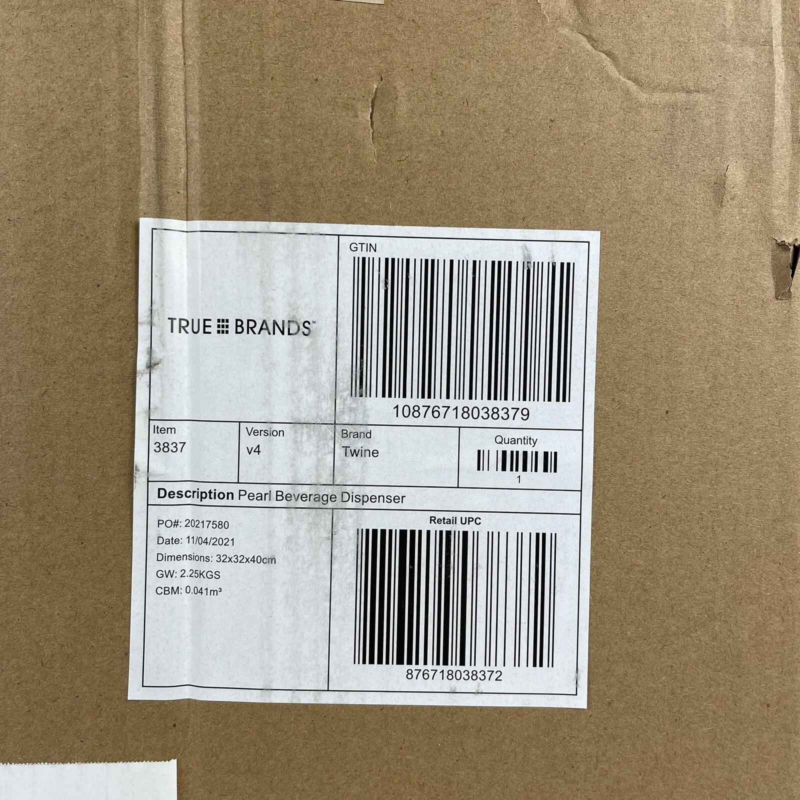 Country Cottage Pearl Beverage Dispenser by Twine 3837 for sale online