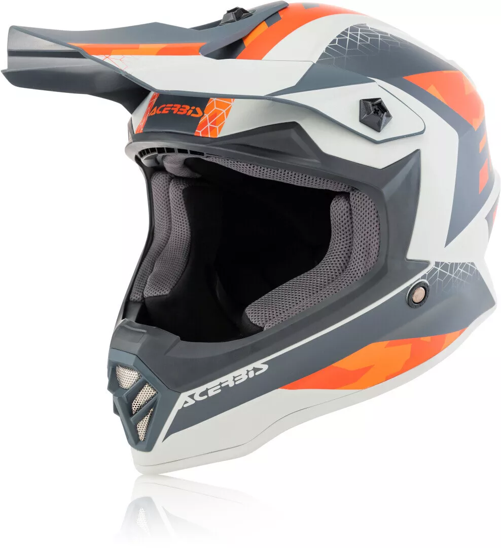 Casco Infantil Acerbis Impact Steel Blanco Azul - EuroBikes